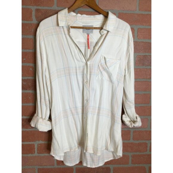 Rails Free People Women Button Up Shirt Hunter Plaid Super Soft Collared Small - Picture 4 of 6